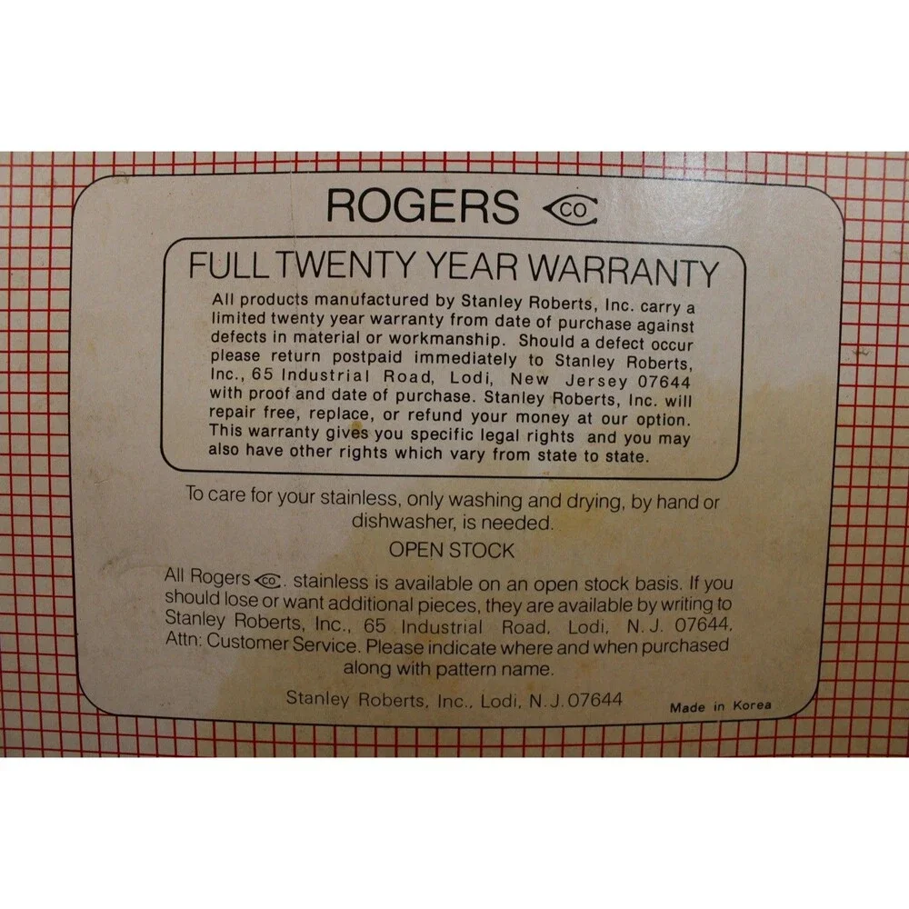 Vintage NEW Rogers Stainless Tableware Auberge 44 piece Service for 8 SEALED